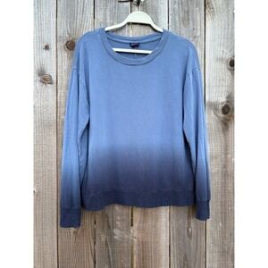 Splendid‎ Women's Blue Ombre Long Sleeve Casual Pullover Sweatshirt Large